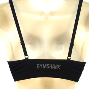 Gymshark Black Sports Bra XS Logo on Back Athleasure Athletic Gym Work Out